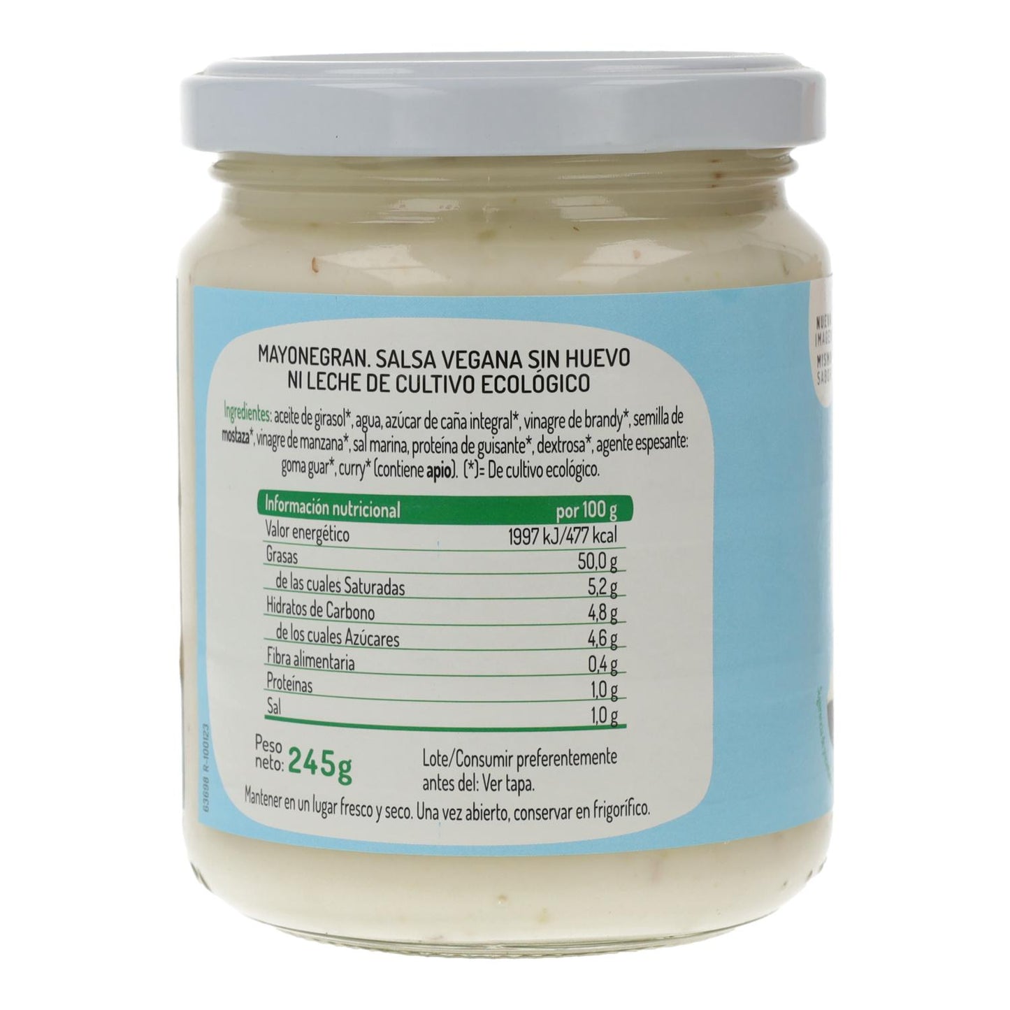 Mayonegran Organic Egg-Free Mayonnaise El Granero, 245 g