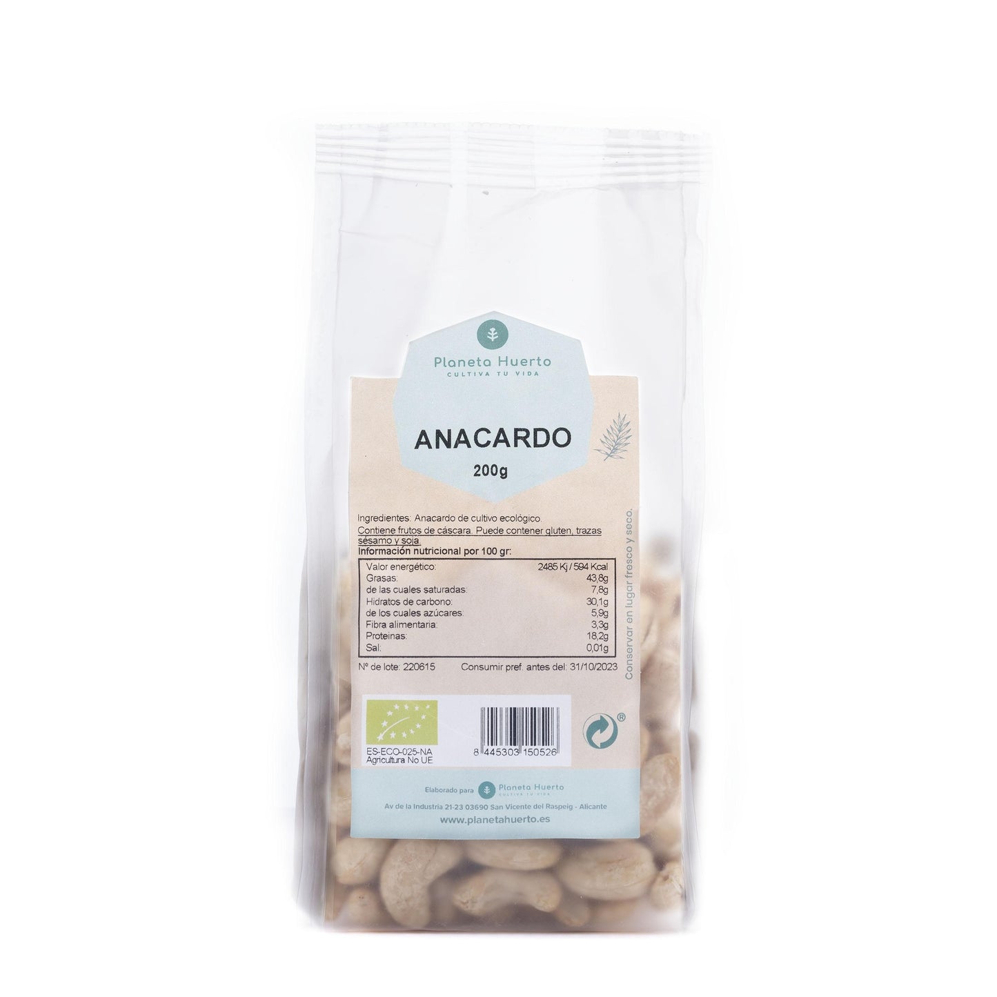 Cashew nut ECO Planeta Huerto 200 g