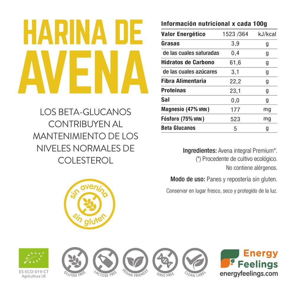 Premium-Hafermehl ECO glutenfrei Energy Feelings 1 kg