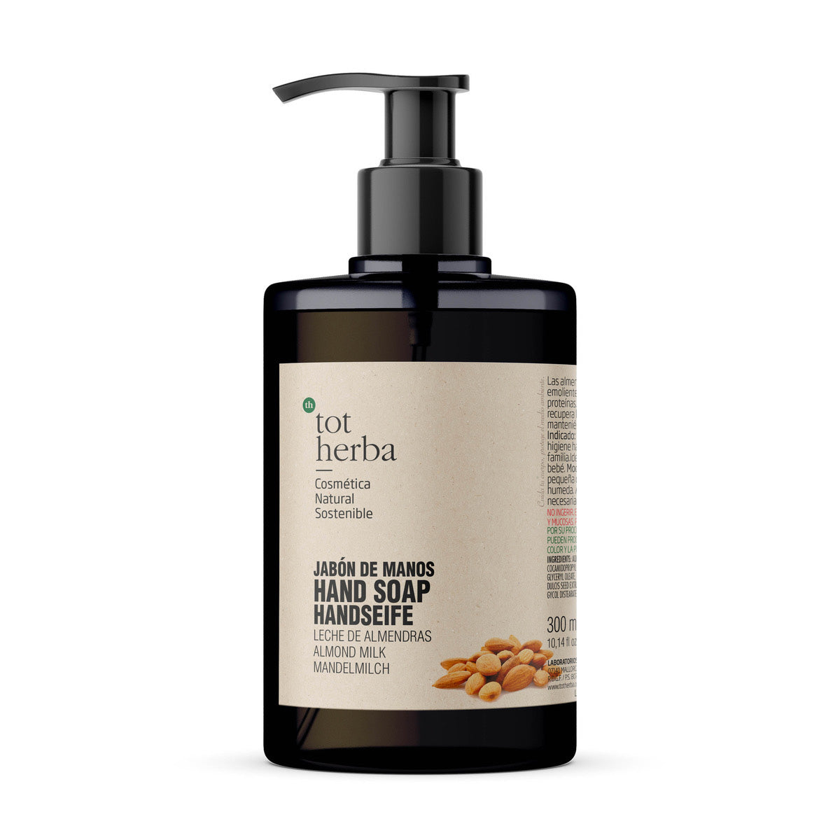 Sapone per le mani Latte di mandorle, Tot Herba, 300 ml