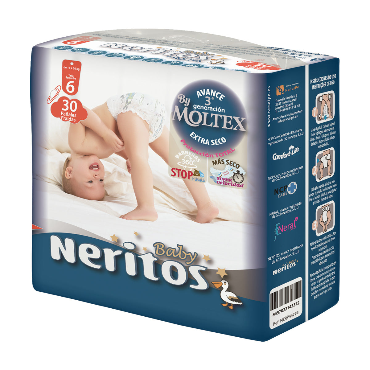 Windeln Neritos Baby von Moltex T6 30 Stück