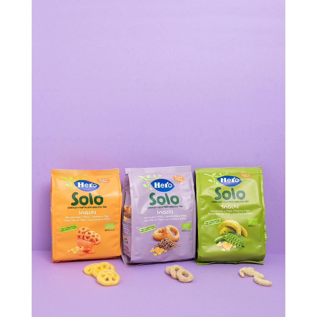 Organic Carrot and Corn Snacks 40 g-Hero Solo