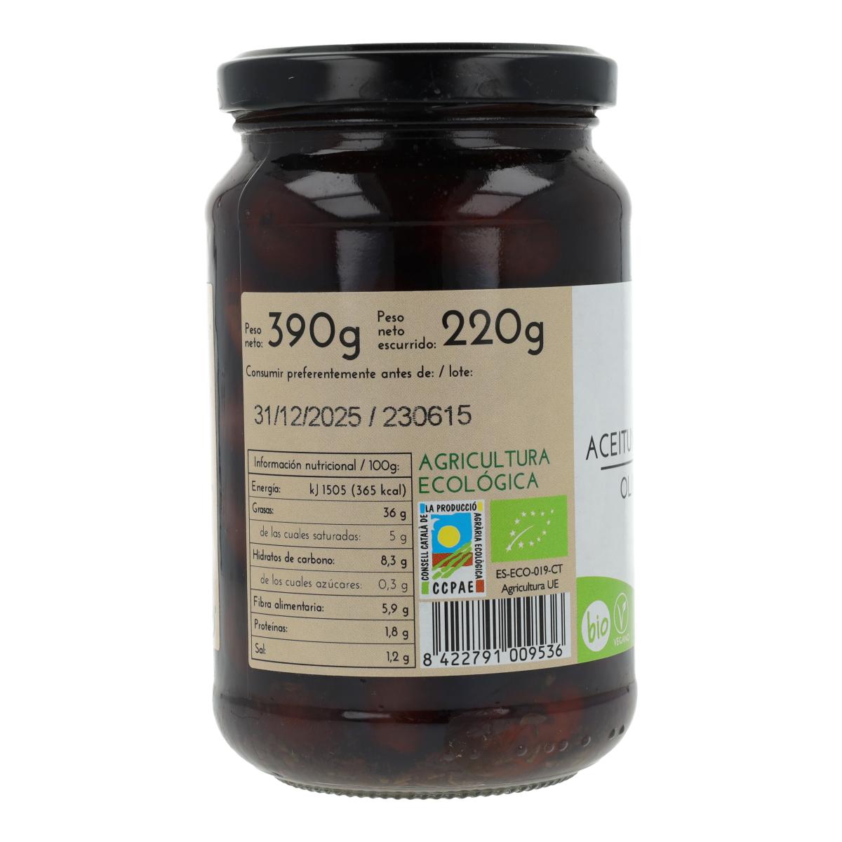 Olives noires d'Aragon Vegetalia 220 g