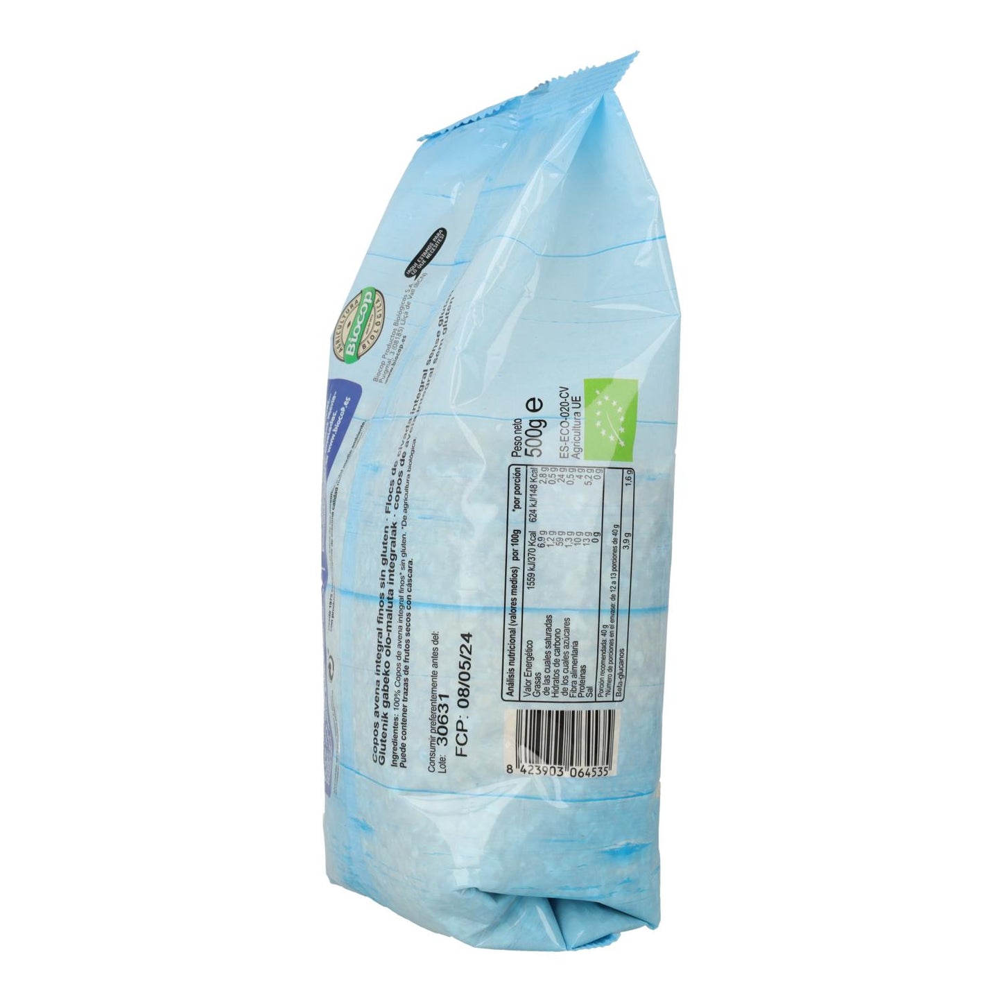 Płatki owsiane pełnoziarniste bezglutenowe Biocop 500 g