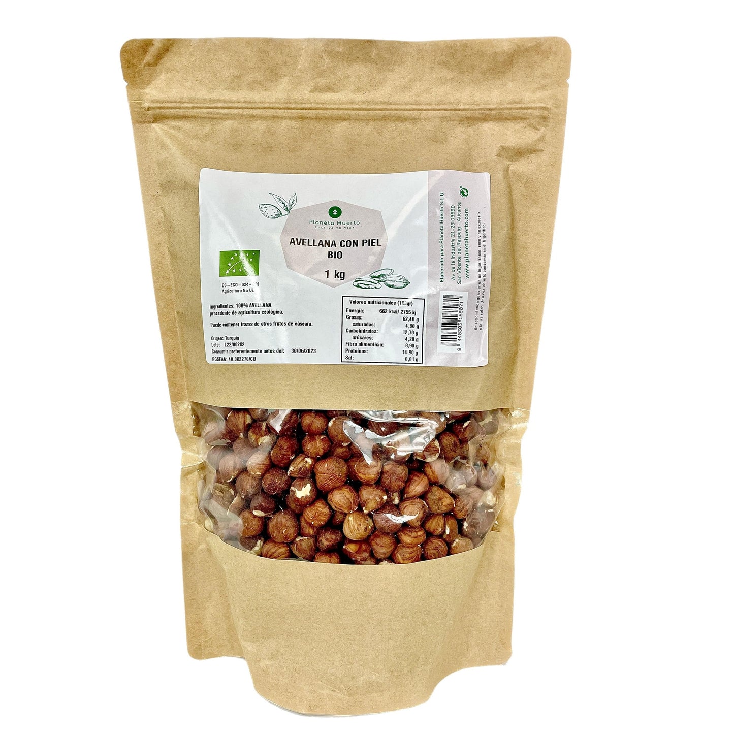 Hazelnut with skin ECO Planeta Huerto 1 kg