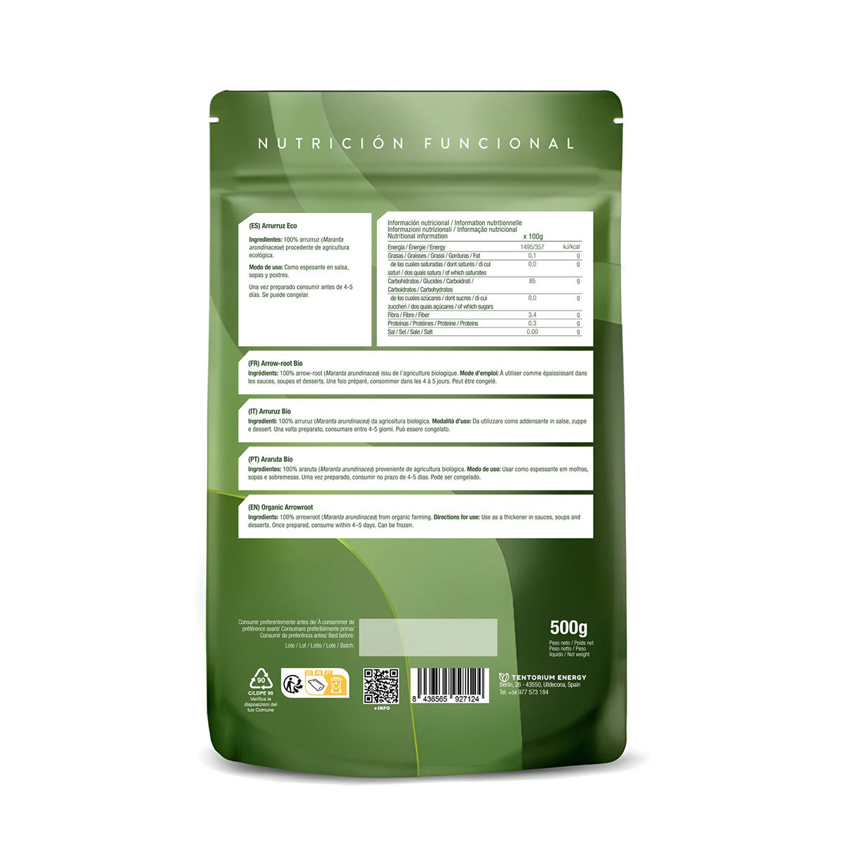 Farine d'arrow-root ECO XL Energy Feelings 500 g
