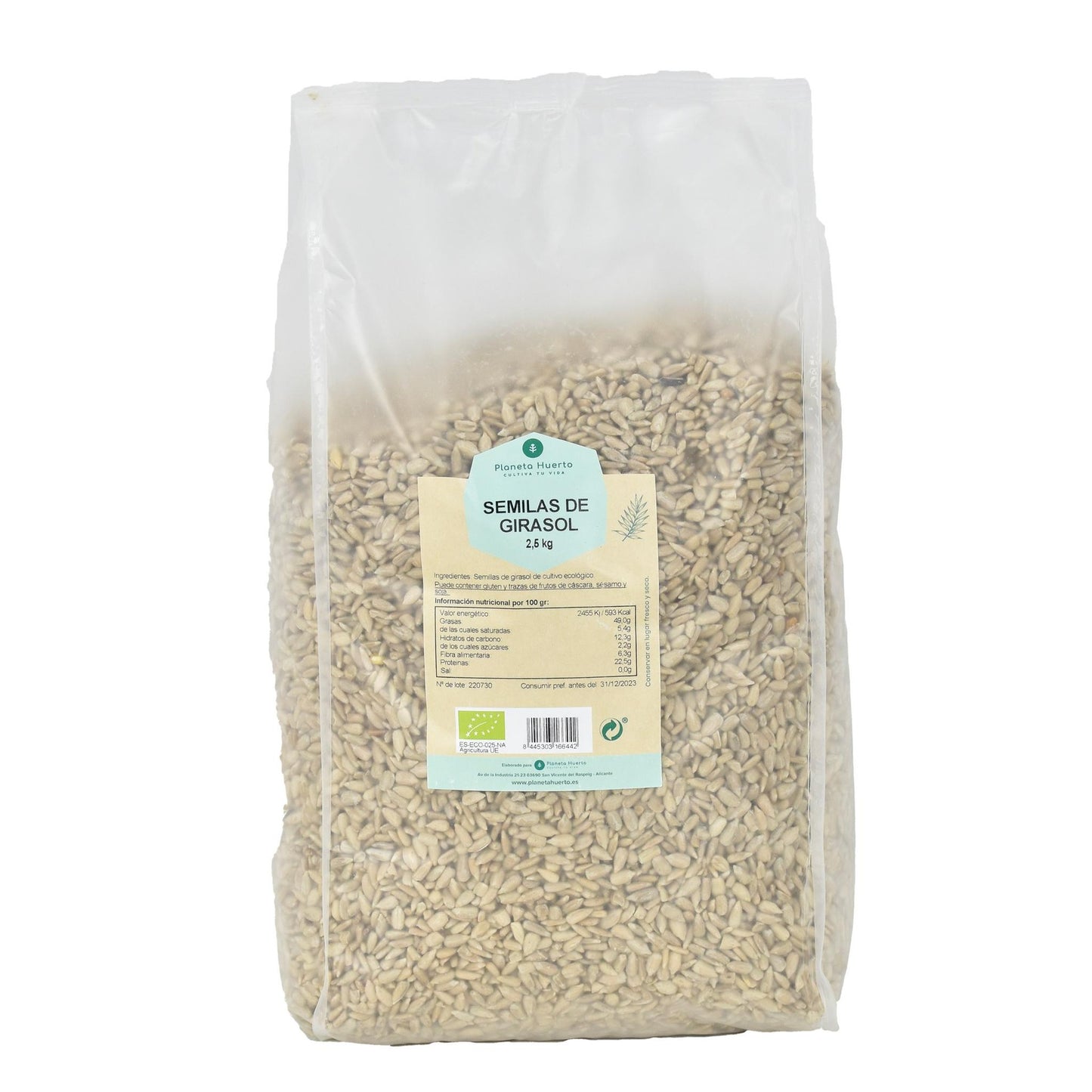 Geschälte Sonnenblumenkerne ECO Planeta Huerto 2,5 kg