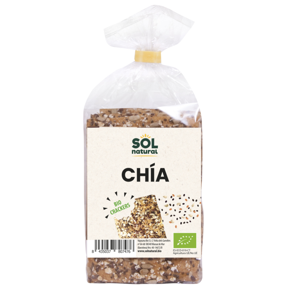 Cracker con semi di chia Bio Sol Natural 200 g