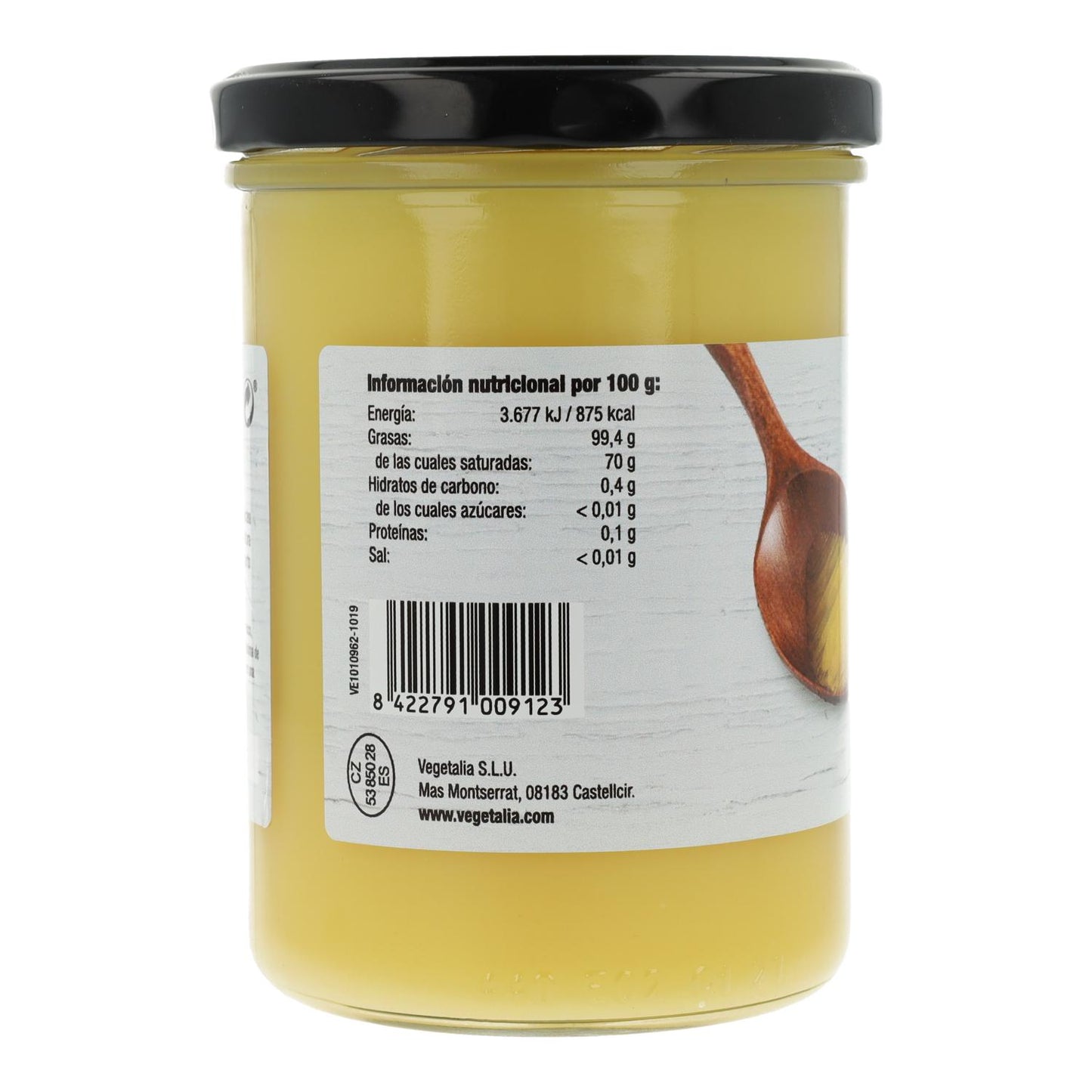 Ghee Masło klarowane 100% naturalne Vegetalia 450 ml