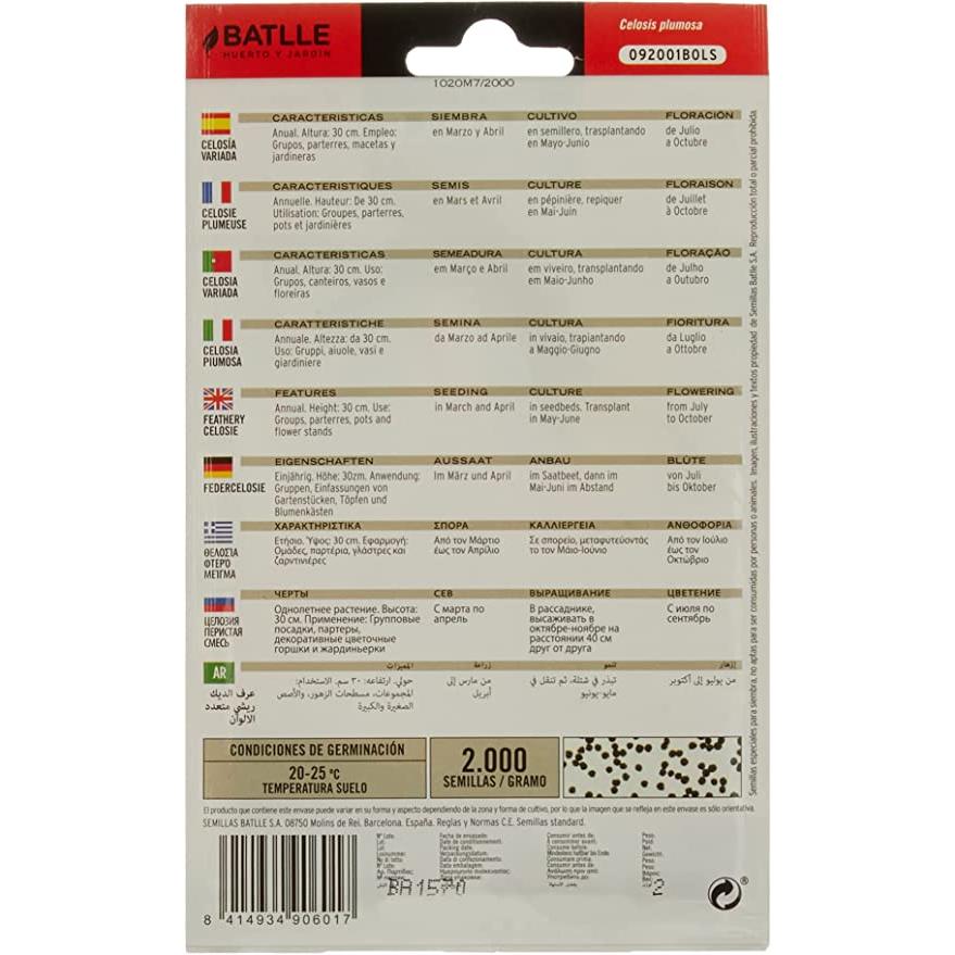 Semi di Celosia plumosa assortiti Batlle