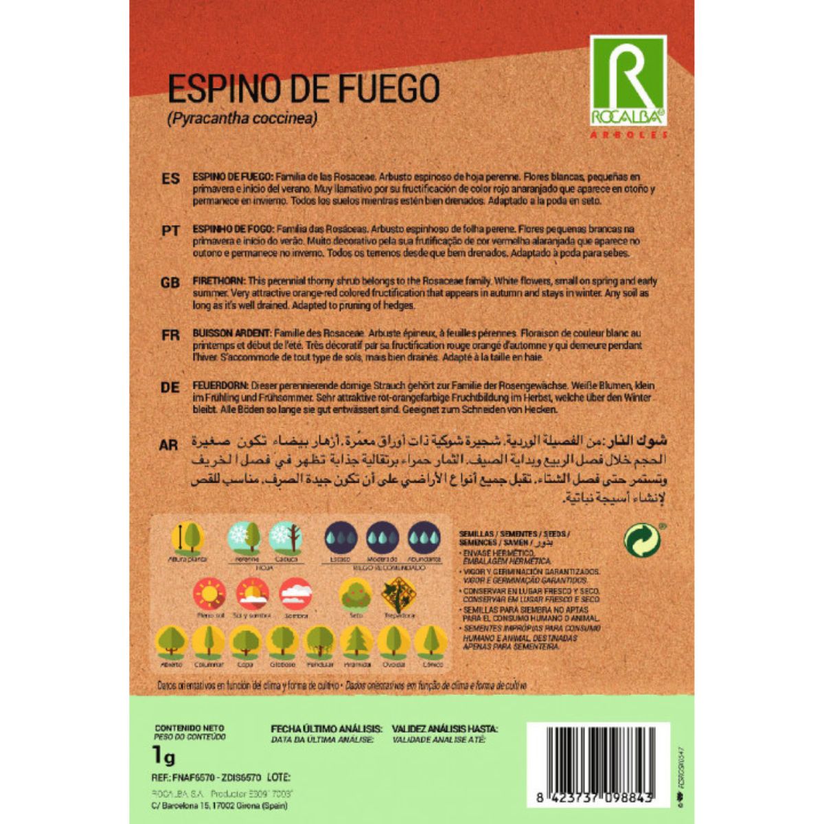 Fyrbärssfrön Pyracantha coccinea