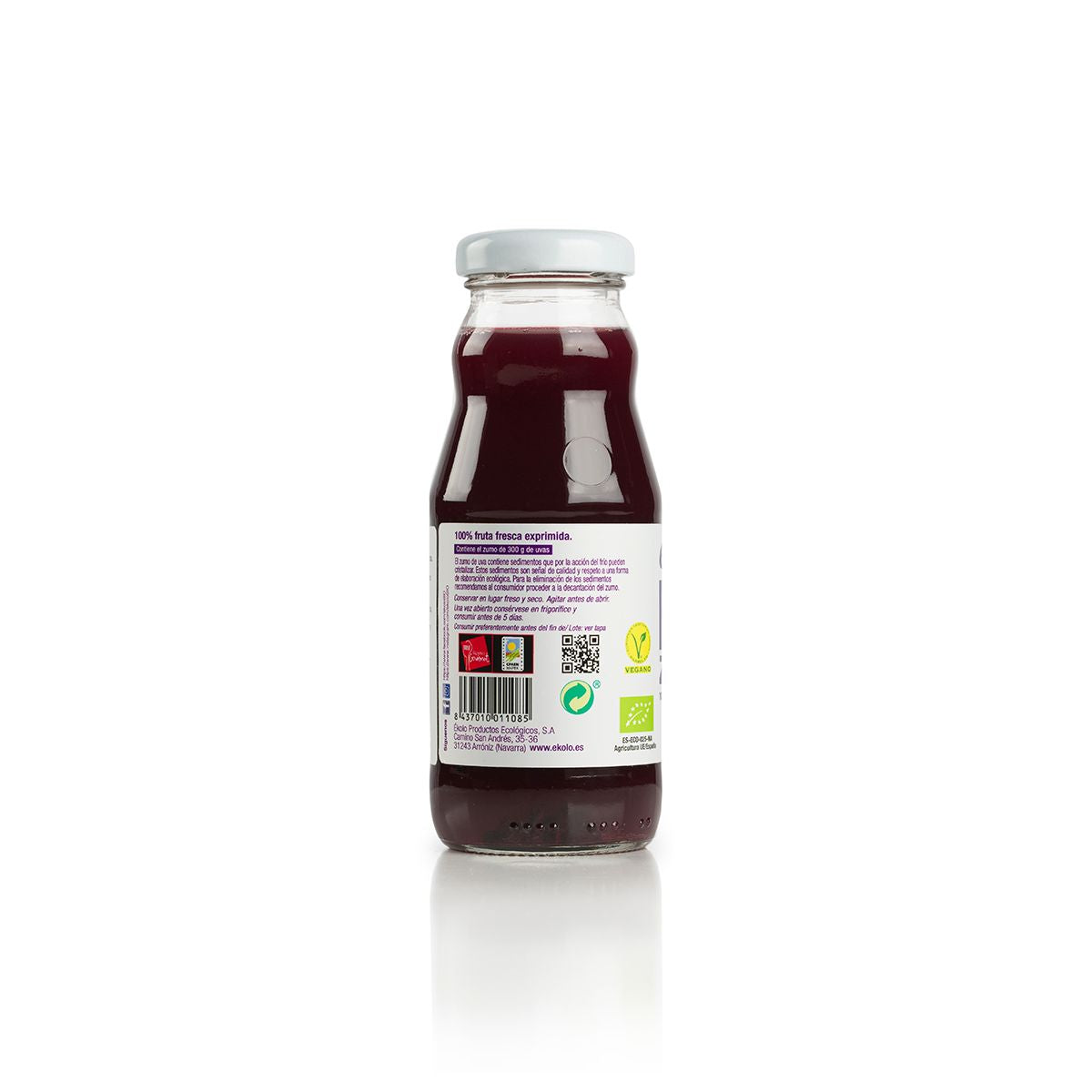 100% biologisch geperst zwarte druivensap Ékolo 200 ml