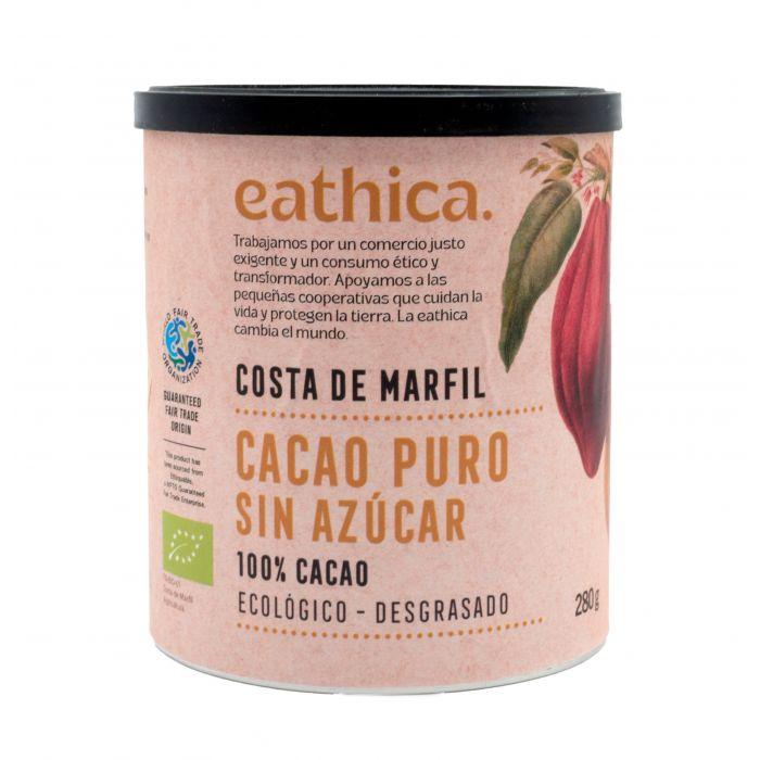Eathica BIO Unsweetened Pure Cocoa in a tin 280 g
