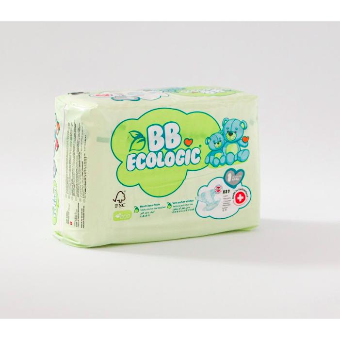 Ökologische Windeln BBECOLOGIC Größe 1 New Born 27 Stück