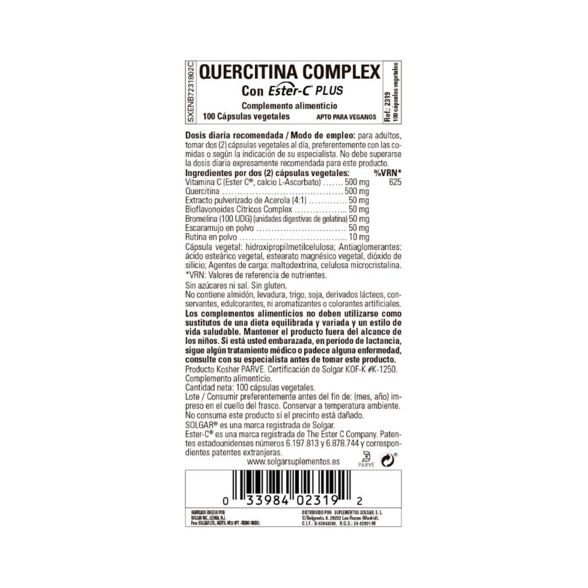 Pack 2 x Quercitina Complex, Solgar