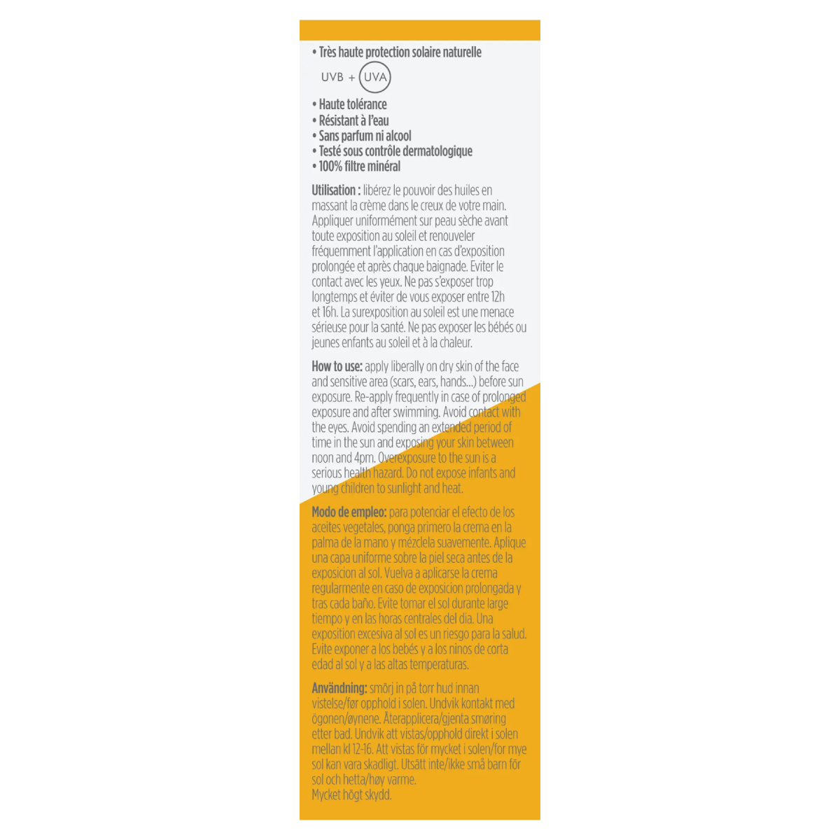 Crème solaire visage et zones sensibles SPF50 Bioregena, 40 ml