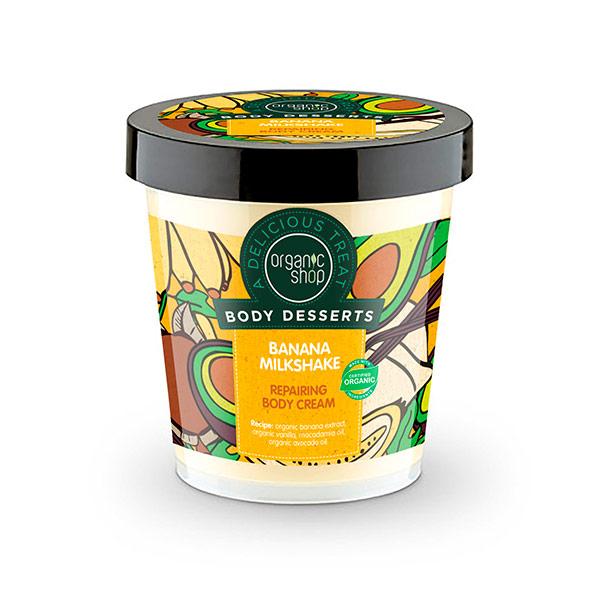 Reparierende Körpercreme mit Bananenmilchshake Organic Shop 450 ml