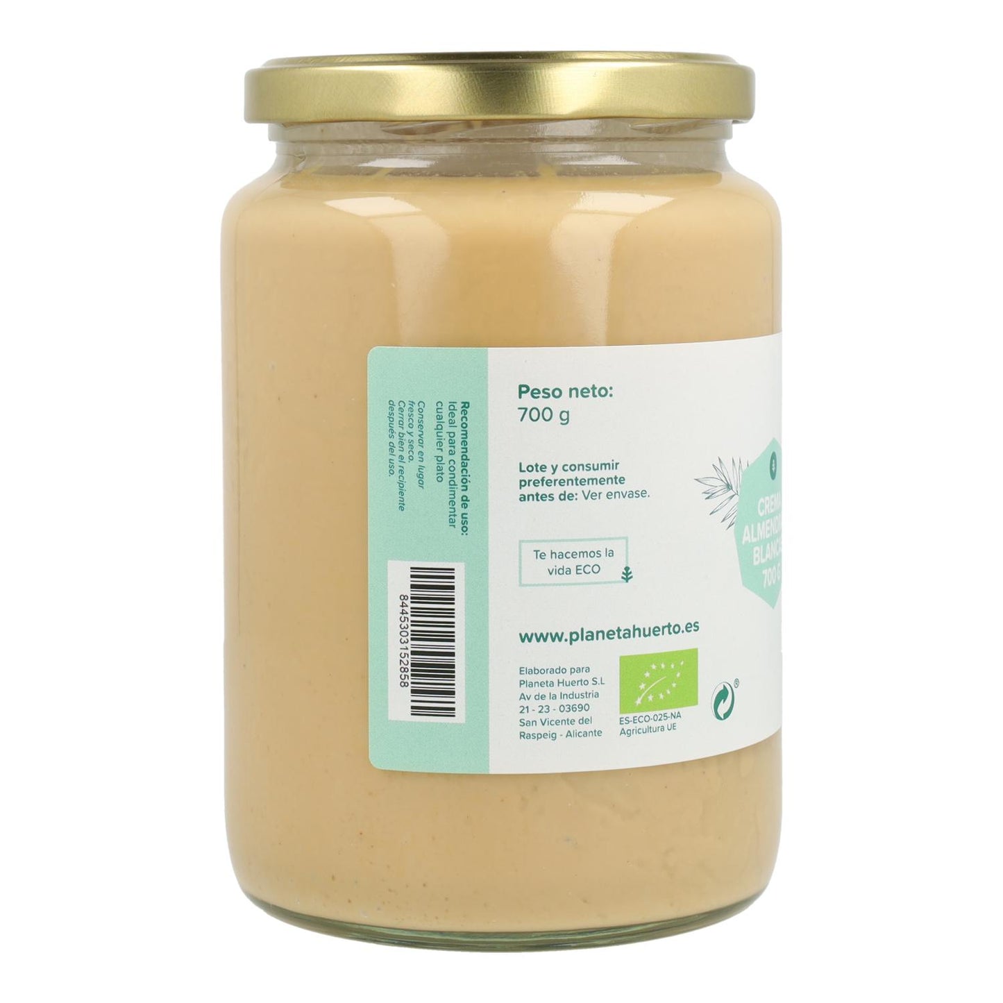 Crema de Almendras Blancas ECO Planeta Huerto