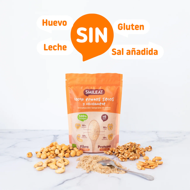 Mélange de fruits secs et de poudre d'arachide Bio Smileat 200 g