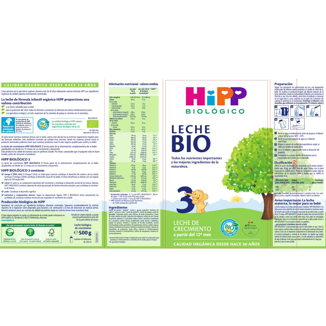 Mleko następcze 3 bio +12 miesięcy HiPP 500 g