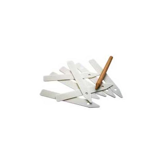 Beutel mit 25 kleinen Etiketten Biotop + Bleistift – Etiketten für Saatbeete und Gemüsegarten