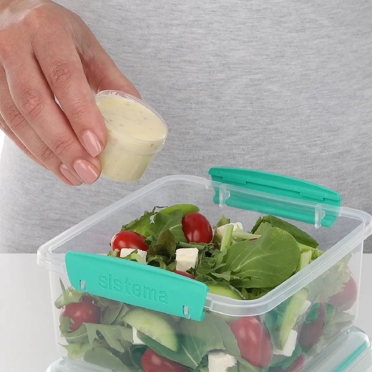 Pack of Dressing To Go airtight containers 4x35 ml