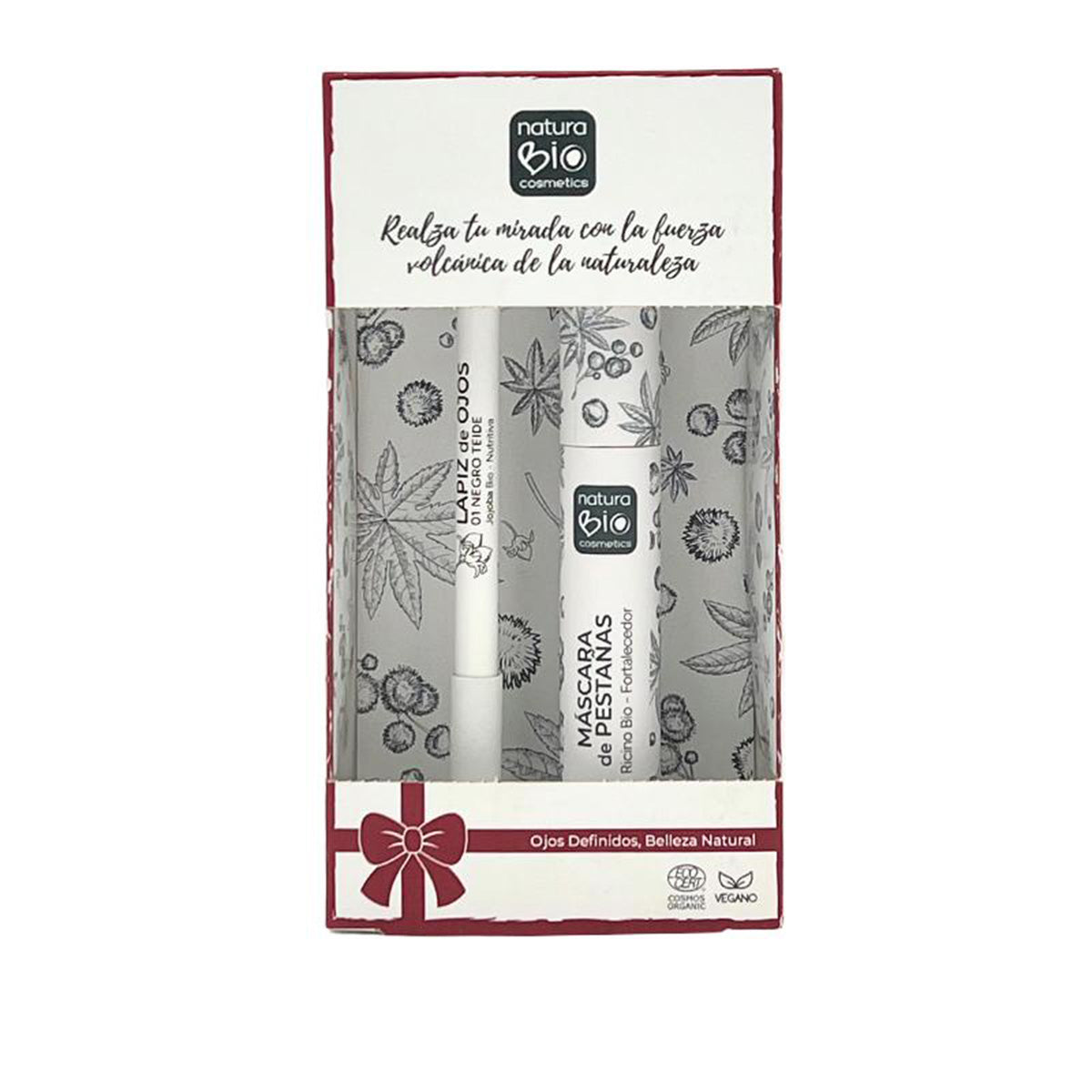 Confezione regalo Duo trucco occhi NaturaBio Cosmetics, matita occhi nera + mascara nero volumizzante, Natubio Cosmetics