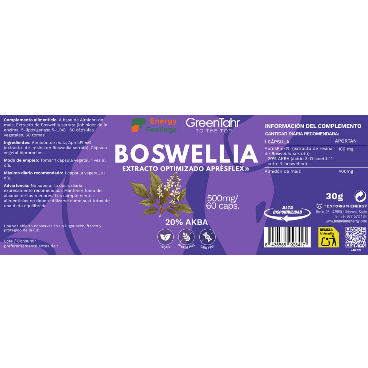 Boswellia (ApresFlex) Energy Feelings 60 gélules