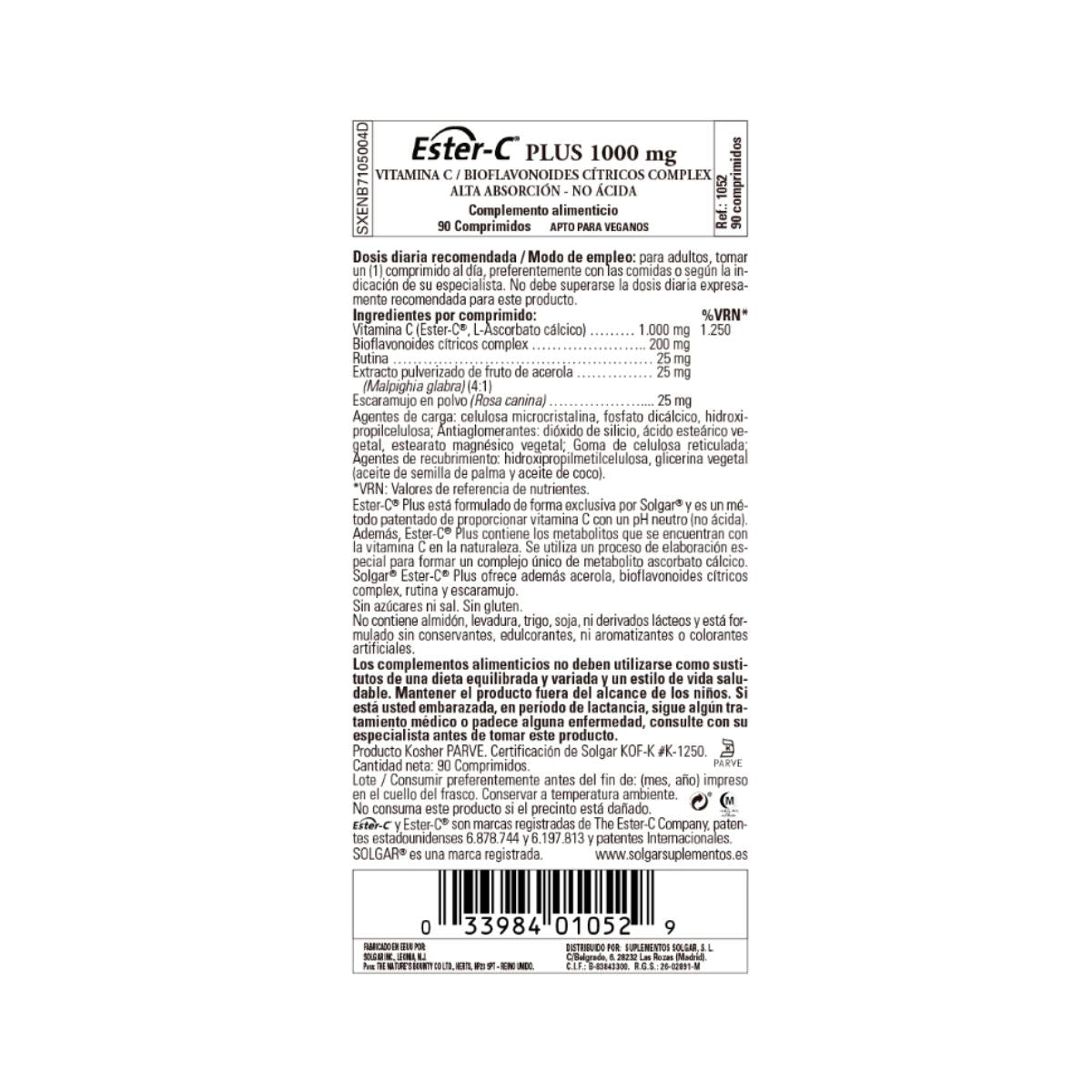 Ester C Plus Vitamin C, 90 Tabletten à 1000 mg