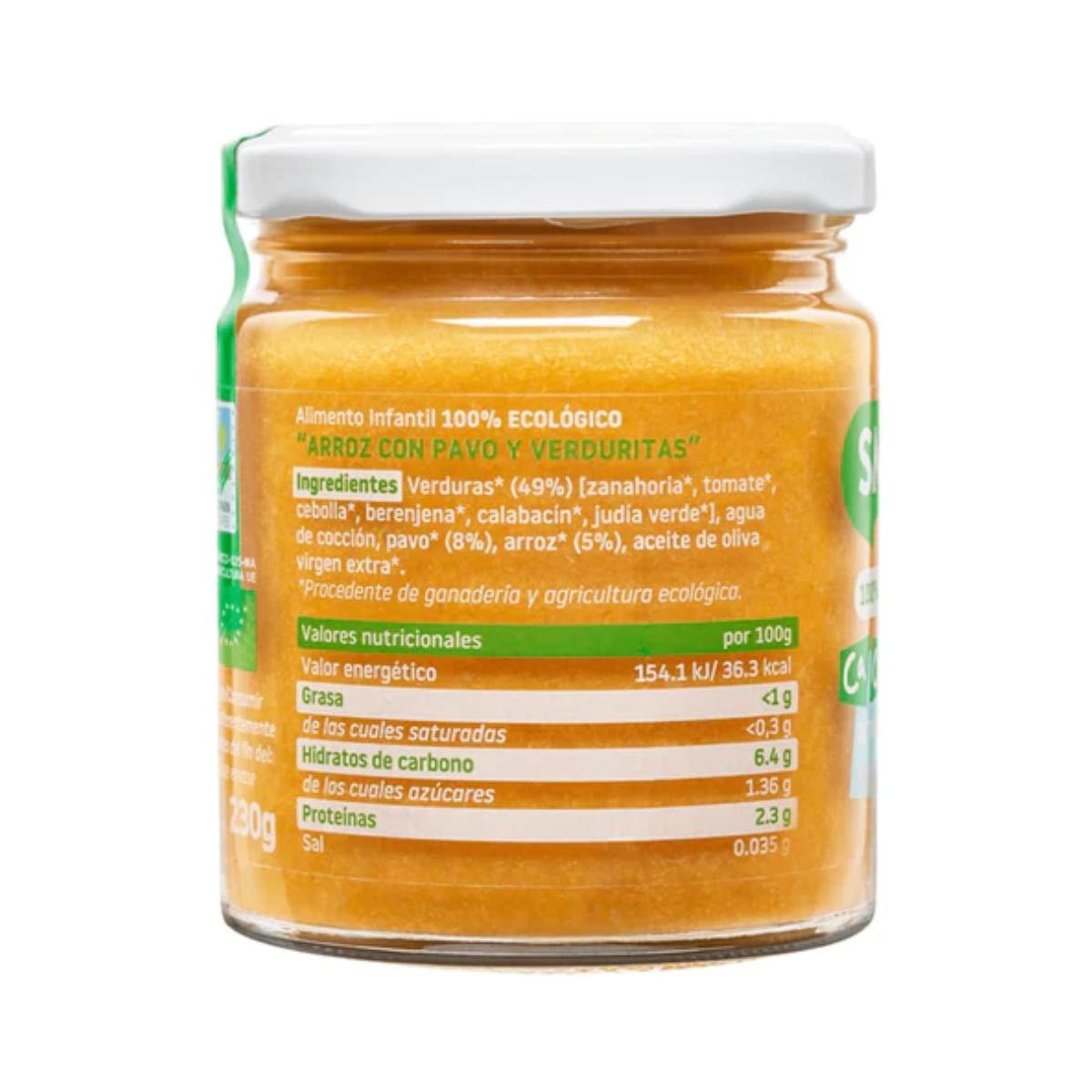 Glas Reis mit Truthahn und Gemüse, biologisch, CA CHI TOS Smileat, 230 g