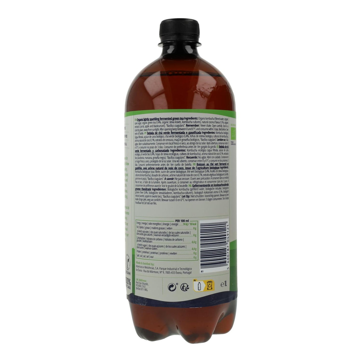 Kombucha-dryck BIO kokos Captain Kombucha 1 l