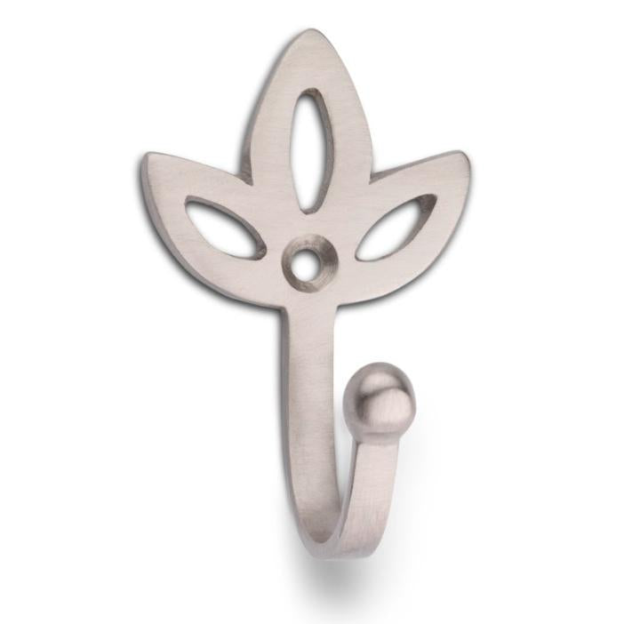 Kleiderbügel aus Messing Tulpe, satiniertes Messing