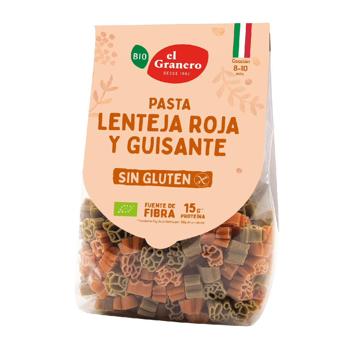 Glutenfreie Bio-Linsen- und Erbsennudeln El Granero 250g