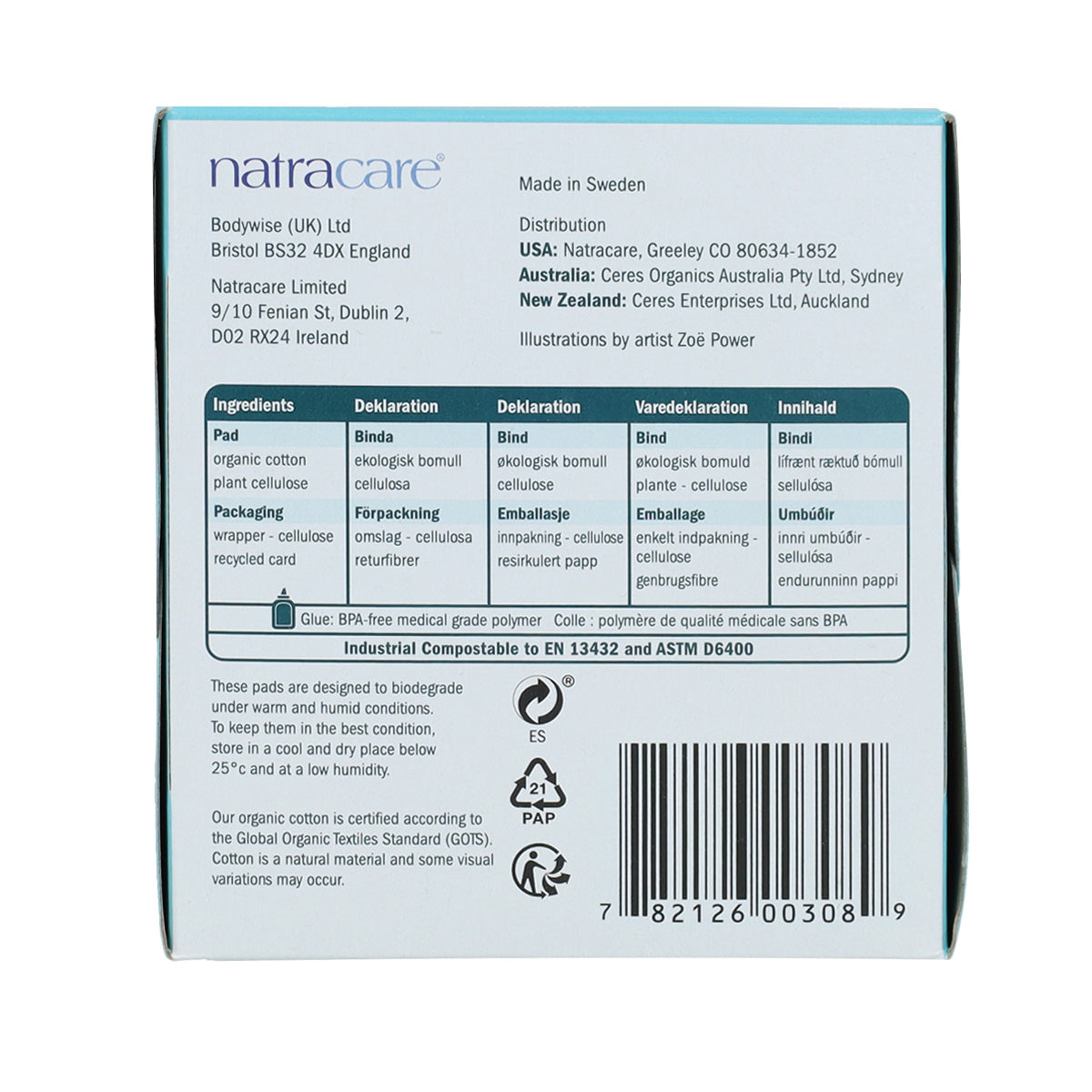 Super podpaski z skrzydełkami Natracare 12 szt.