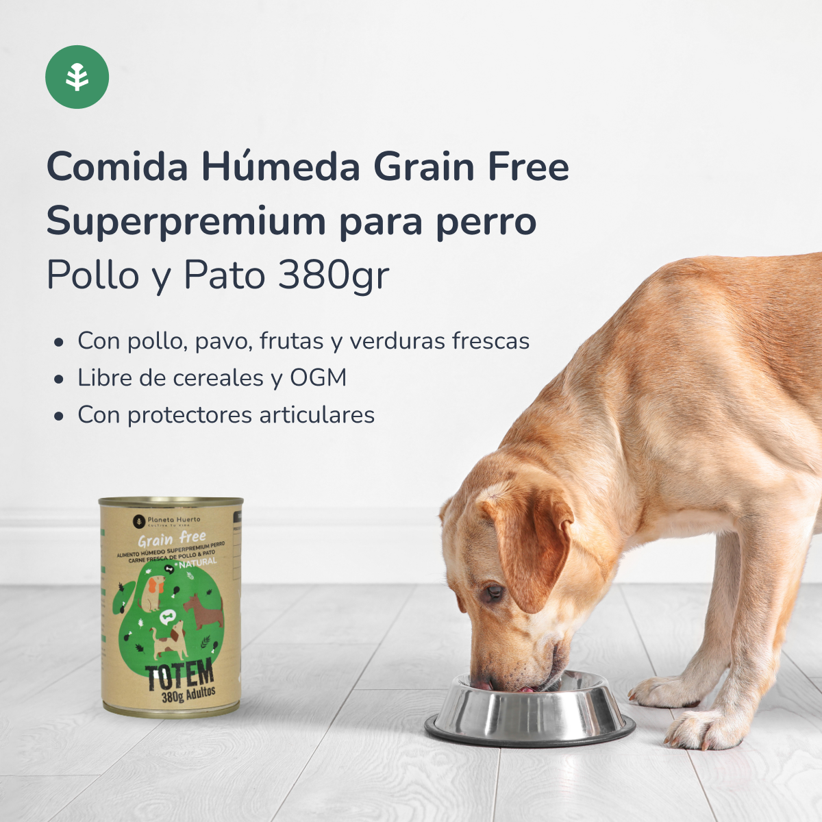 Pack 6 x Comida Húmeda Grain Free Superpremium para perro Pollo y Pato 380 g Planeta Huerto