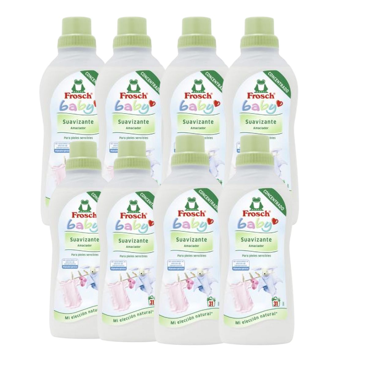 Pack 8X Adoucissant pour bébé Frosch 750 ml