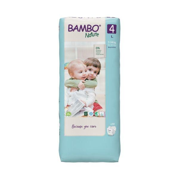 Couches T4 maxi (7-14 kg) Bambo Nature 48 unités
