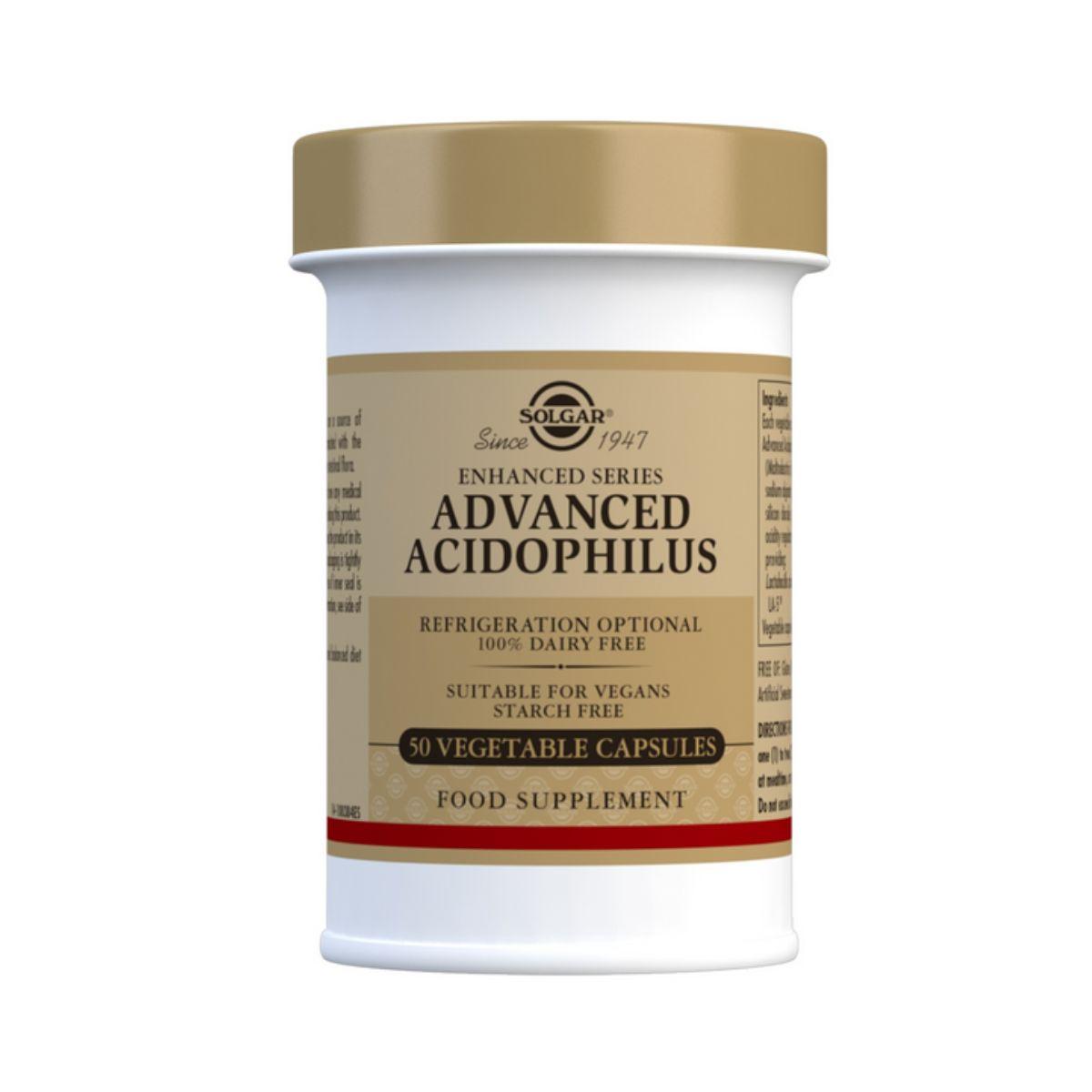 Acidophilus plus avanzato probiotico vegano Advanced Acidophilus 50 capsule vegetali
