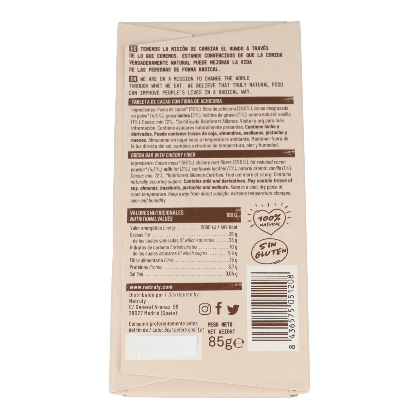 Chocolicious mörk choklad, Natruly