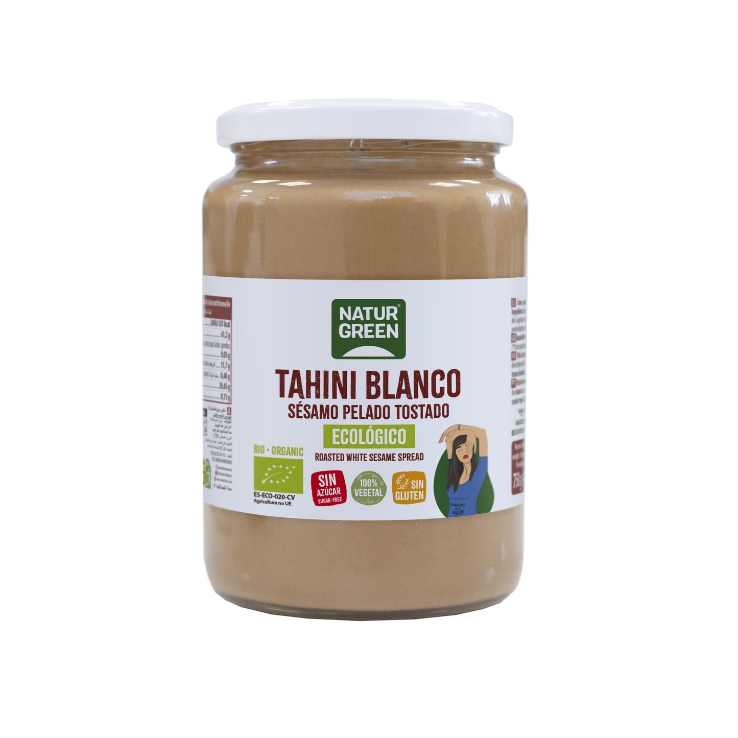 Krem z białego tahini bezglutenowy Naturgreen 800 g