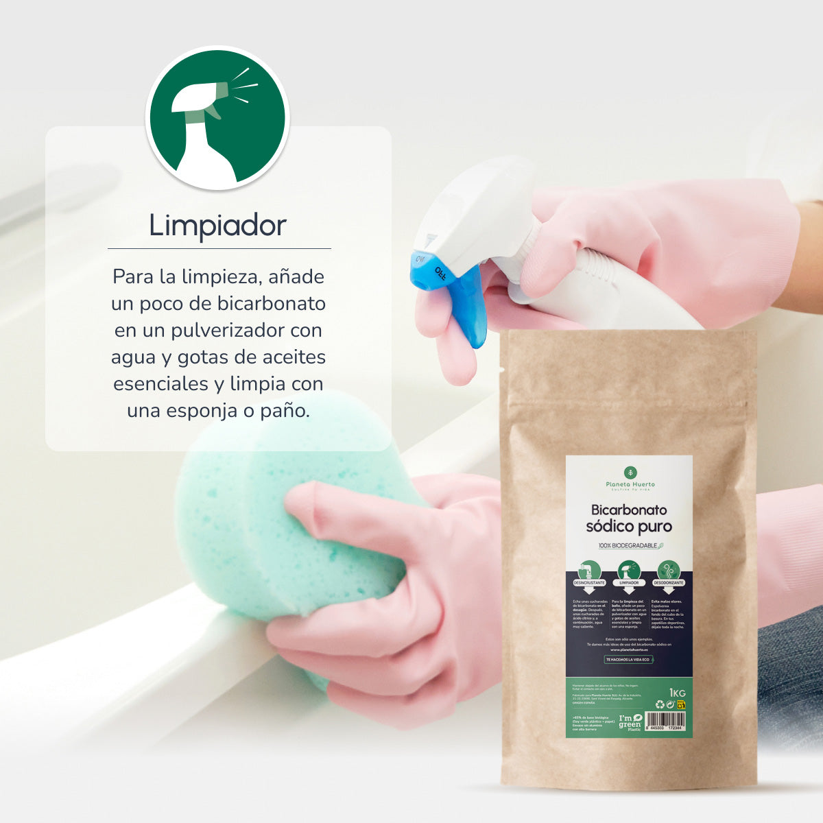 Pack 3xBikarbonat von Soda Planeta Huerto 1 Kg