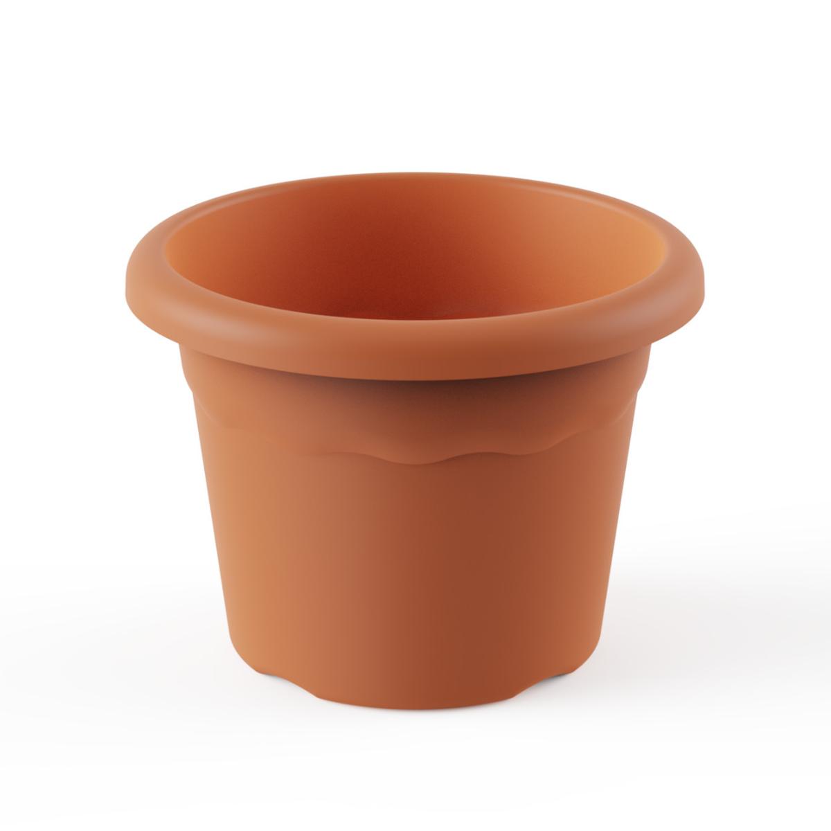 Vaso rotondo terra color terracotta D 22 x 16