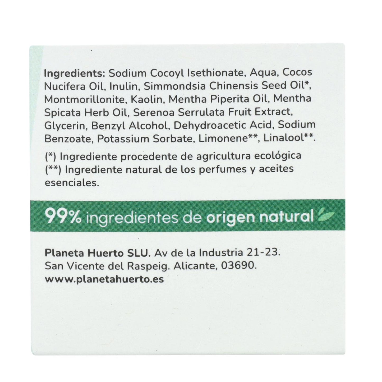 Planeta Huerto Minze Anti-Fett festes Shampoo 85 g