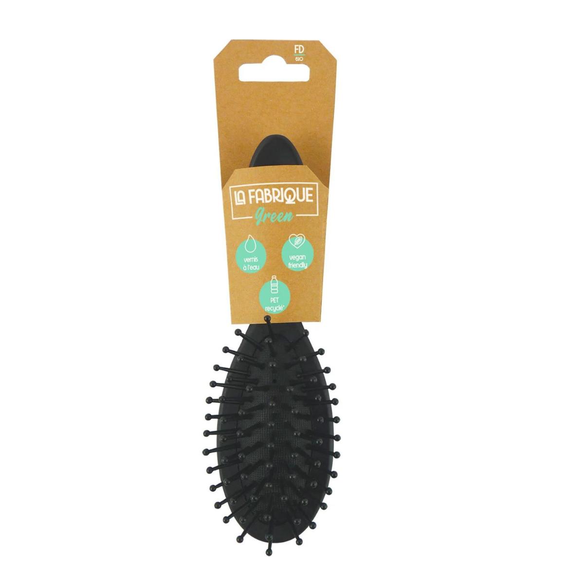 La Fabrique Green Oval Hairbrush Made from Recycled PET