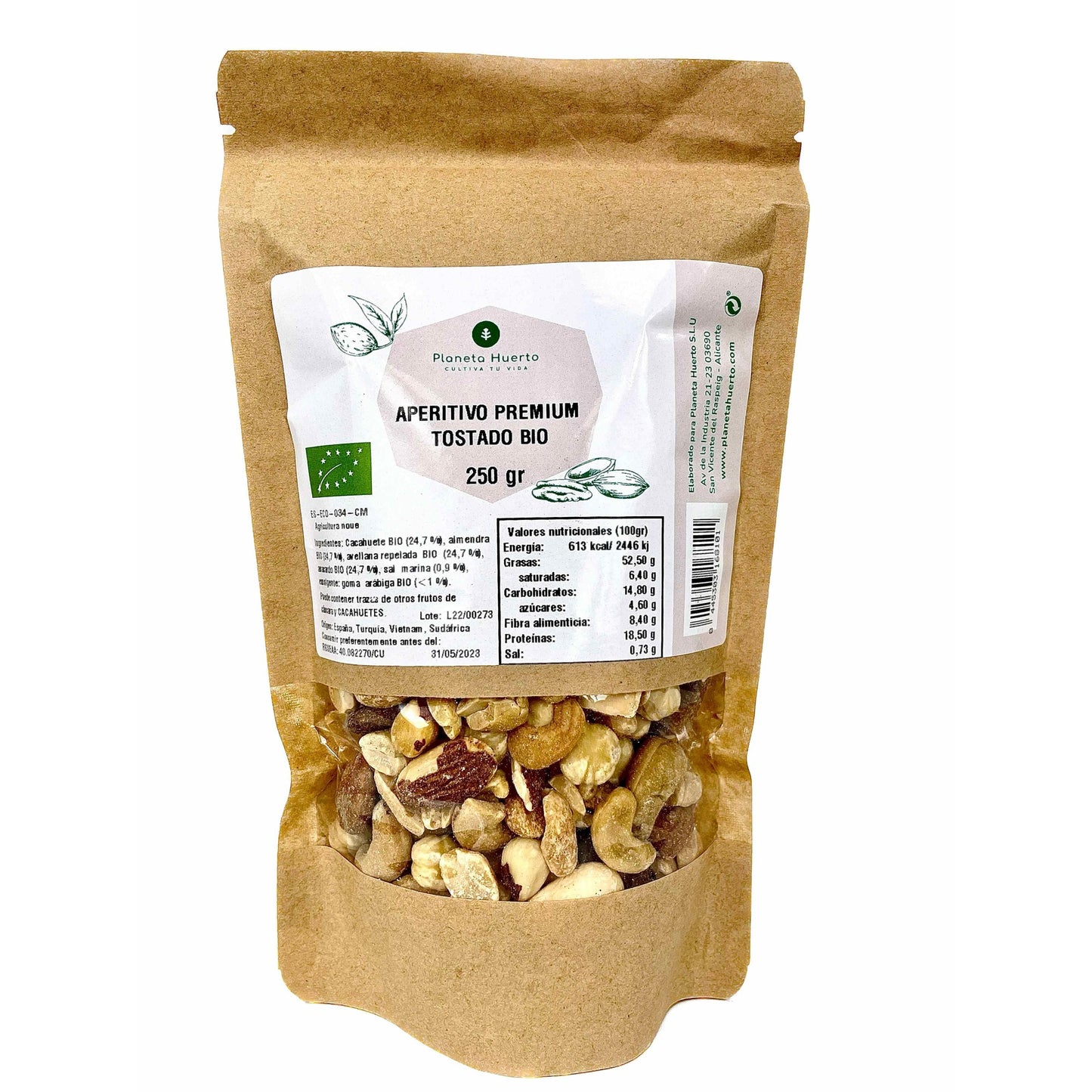 Mix di frutta secca e noci tostate ECO Planeta Huerto 250 g