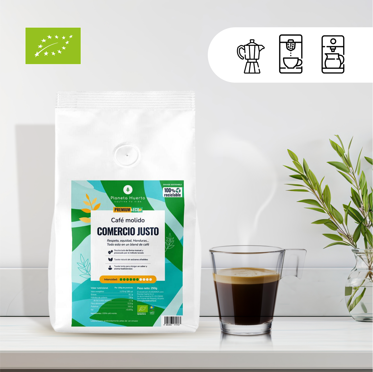 Kawa mielona Eco Honduras Fair Trade Planeta Huerto 250 g