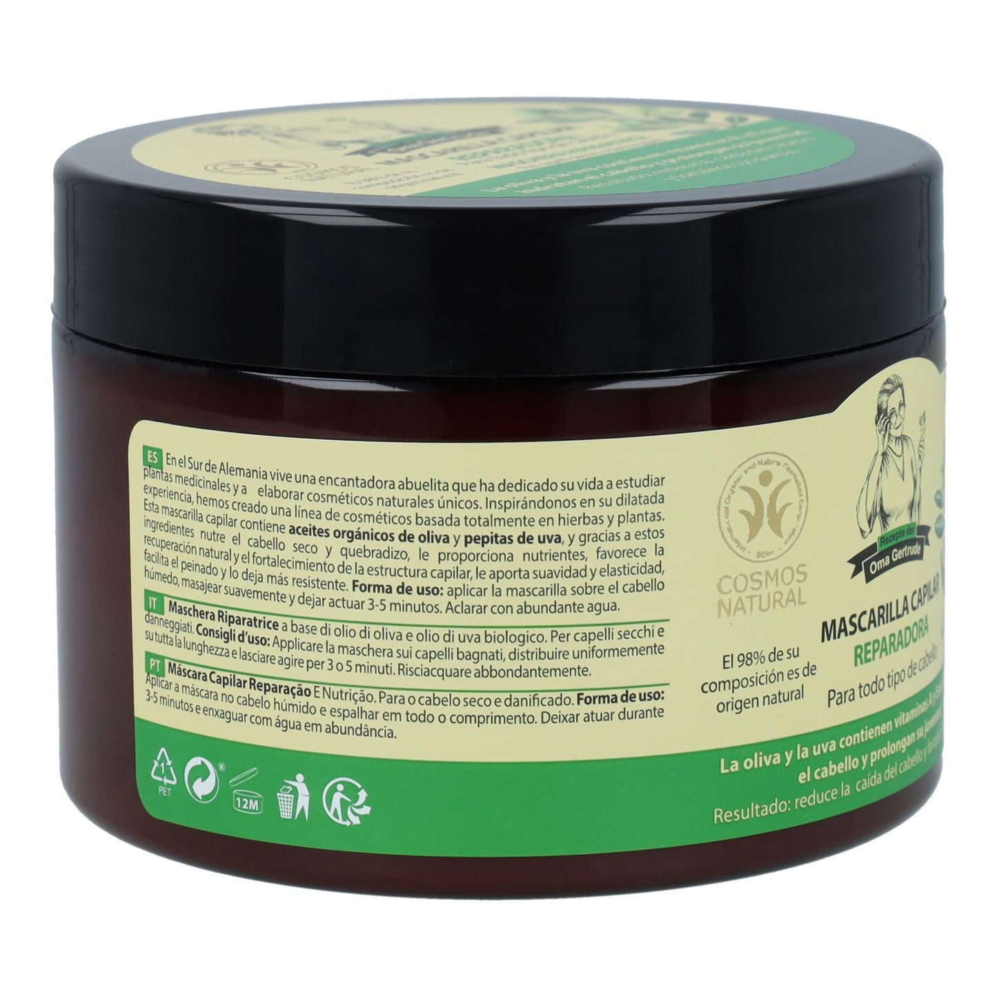 Zestaw 2x Maska do włosów regenerująca i odżywiająca włosy suche i zniszczone, Oma Gertrude, 300 ml