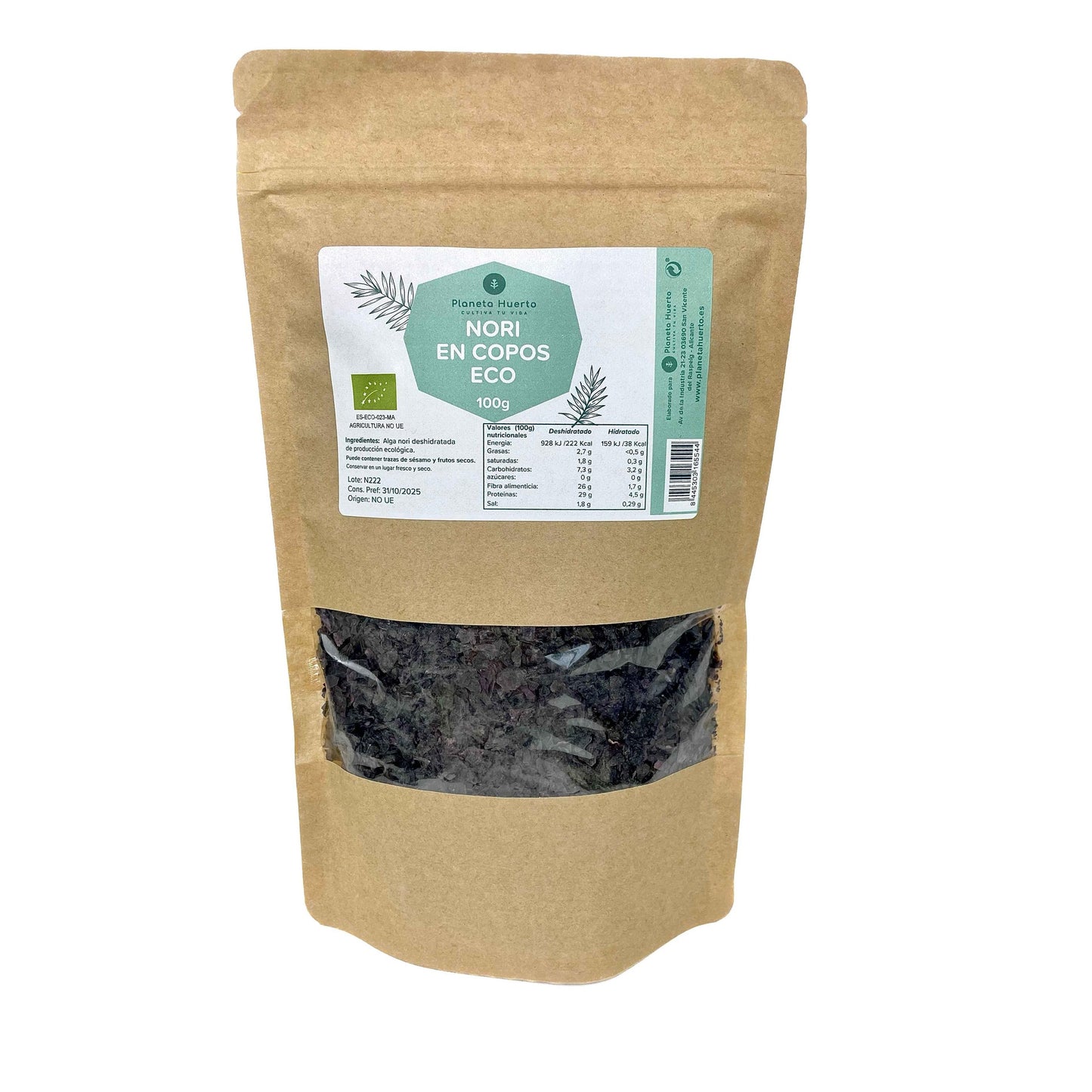Flocons d'algues Nori ECO Planeta Huerto 100 g