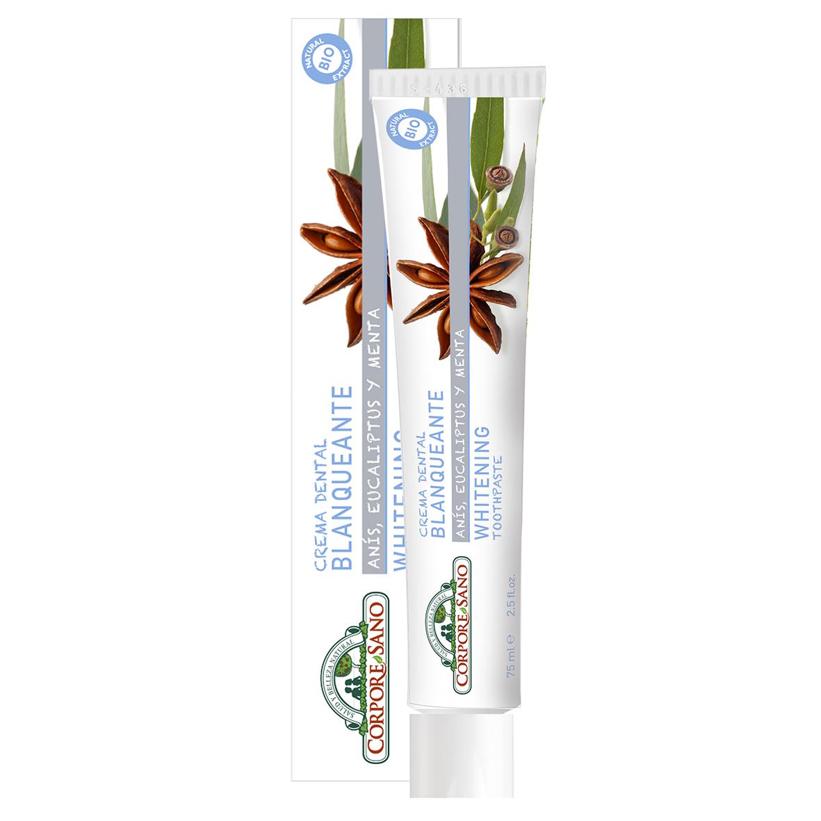 Dentifrice blanchissant à la menthe, à l'eucalyptus et à la sauge Corpore Sano 75 ml