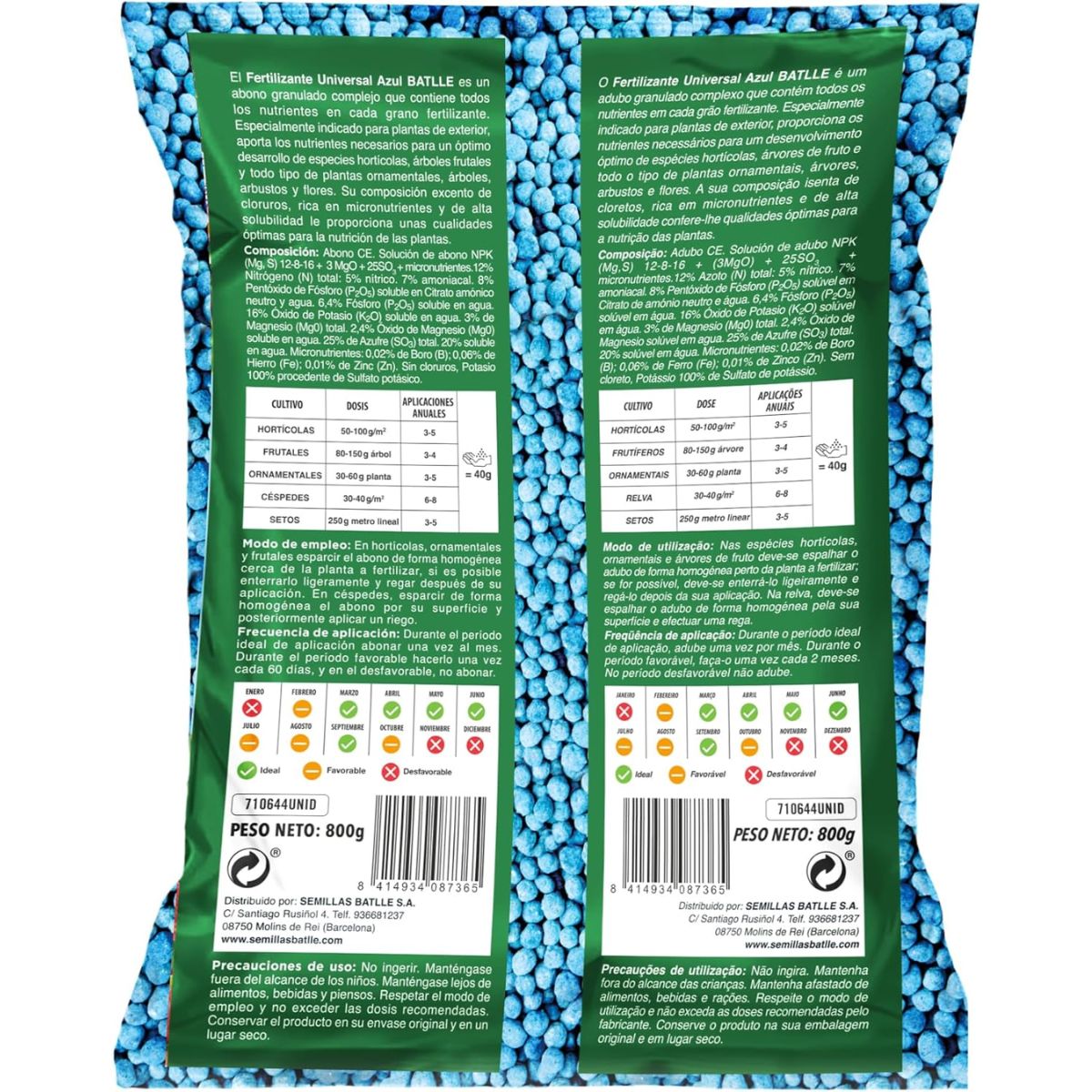 Blå universalgödsel Batlle 800 g